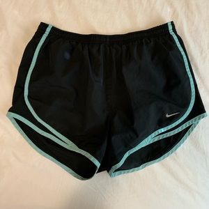 blue and black nike shorts